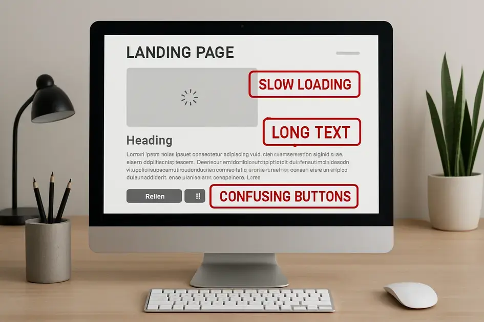 10 erros que reduzem a conversão de uma landing page e como evitar