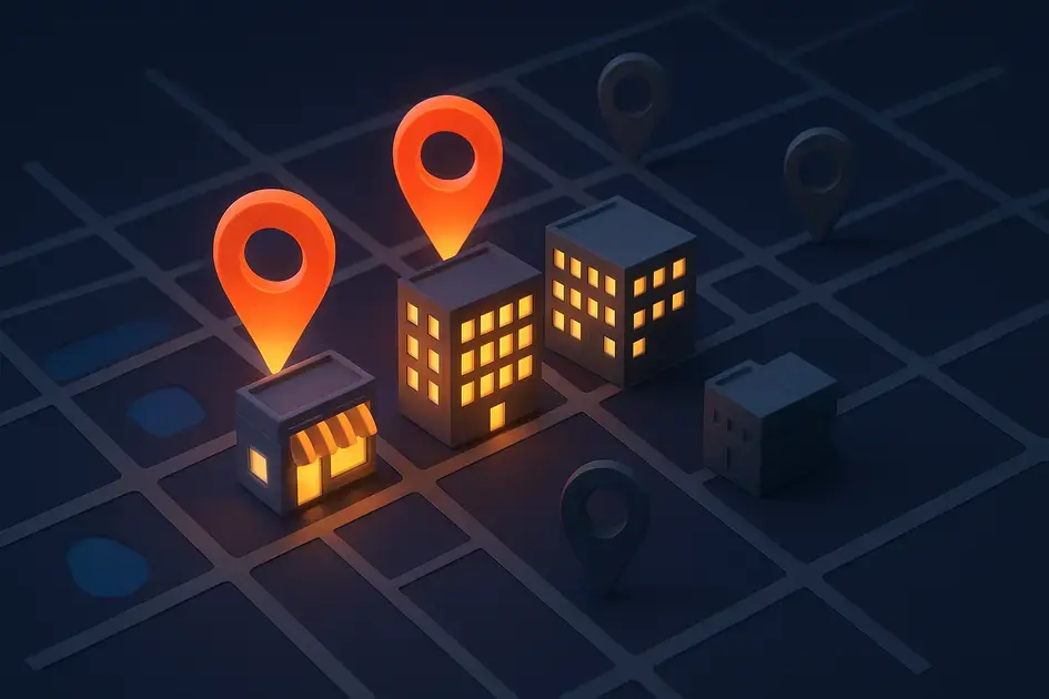 Por que algumas empresas aparecem no mapa e outras não